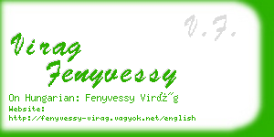 virag fenyvessy business card